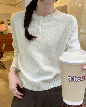 Wool lazy unique tops slim temperament sweater