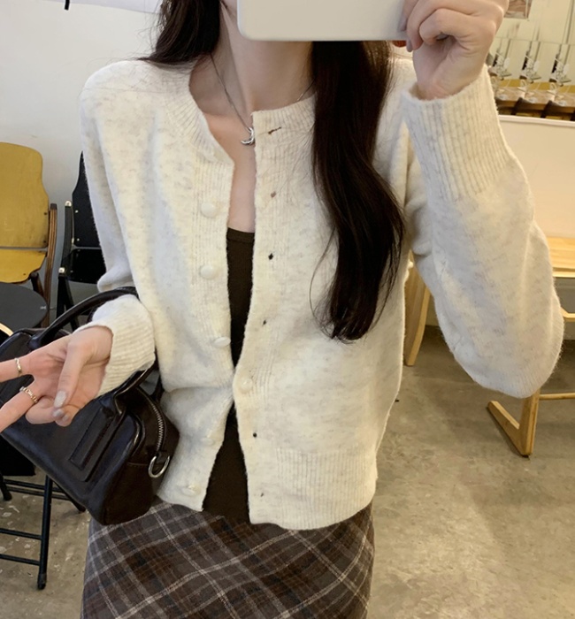 Knitted autumn and winter tops unique Korean style cardigan