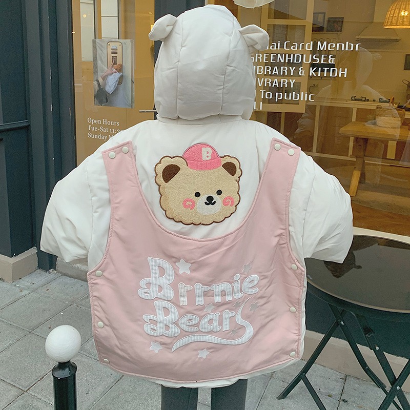 Lovely couples vest bear loose coat