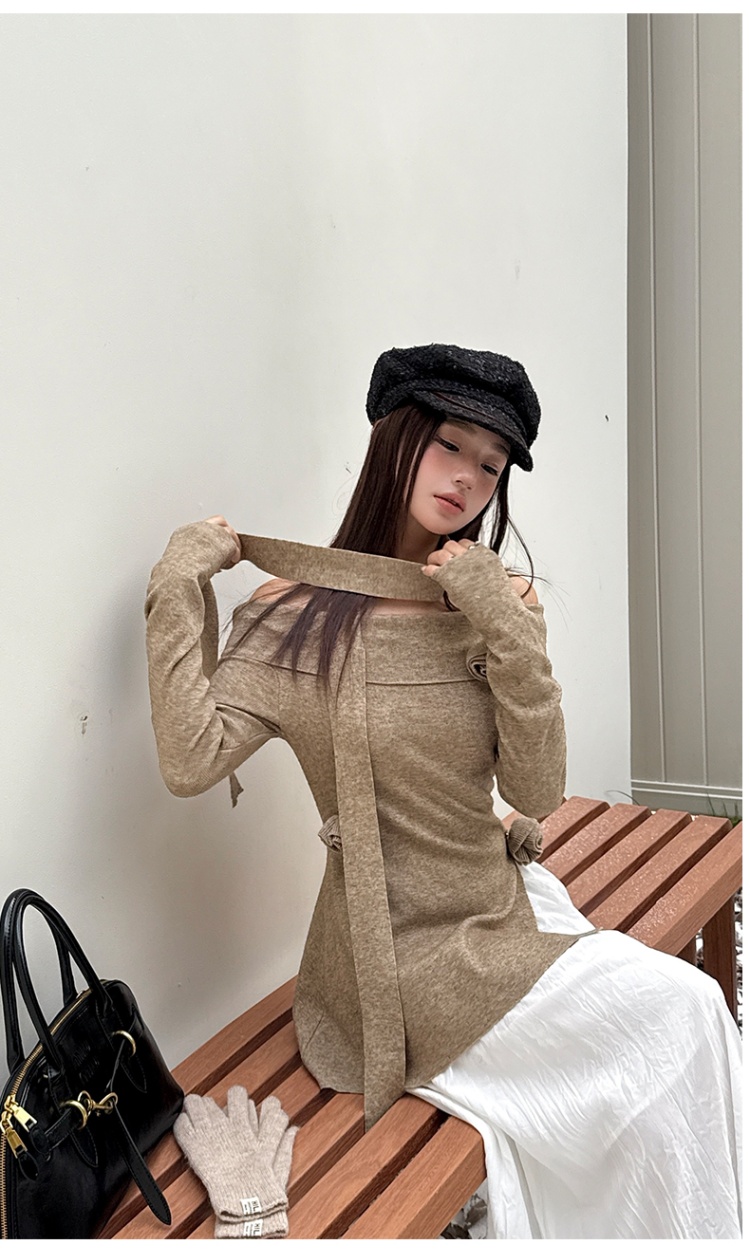 Long sleeve streamer stereoscopic retro sweater