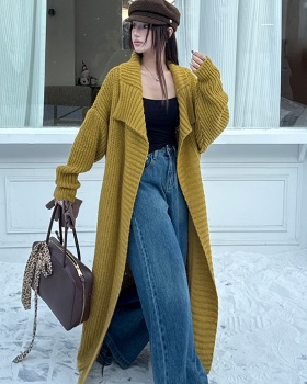 Large lapel lazy overcoat autumn and winter coat