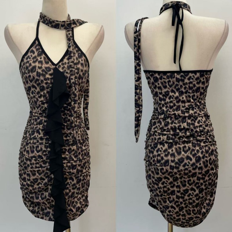 Spicegirl tight package hip leopard sexy dress for women