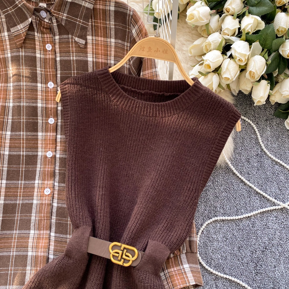 Fashion shirt autumn and winter dress 2pcs set for women