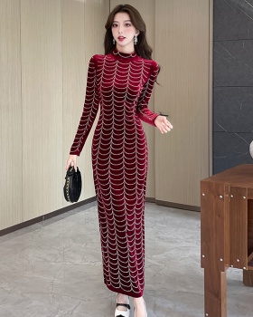 Package hip tight long dress autumn dress