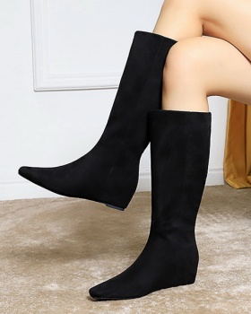 Korean style simple thigh boots all-match women's boots