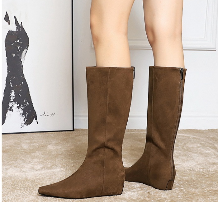 Korean style simple thigh boots all-match women's boots