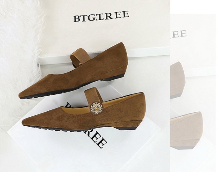 Slipsole Korean style elastic band low shoes for women