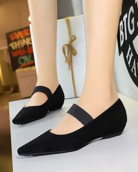 Elastic band slipsole Korean style shoes for women