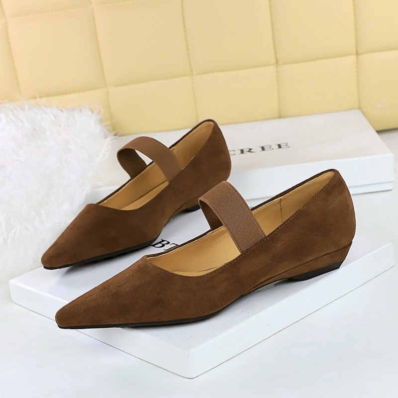 Elastic band slipsole Korean style shoes for women