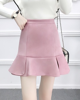 Lady autumn and winter high waist temperament skirt