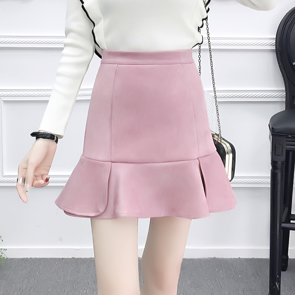 Lady autumn and winter high waist temperament skirt