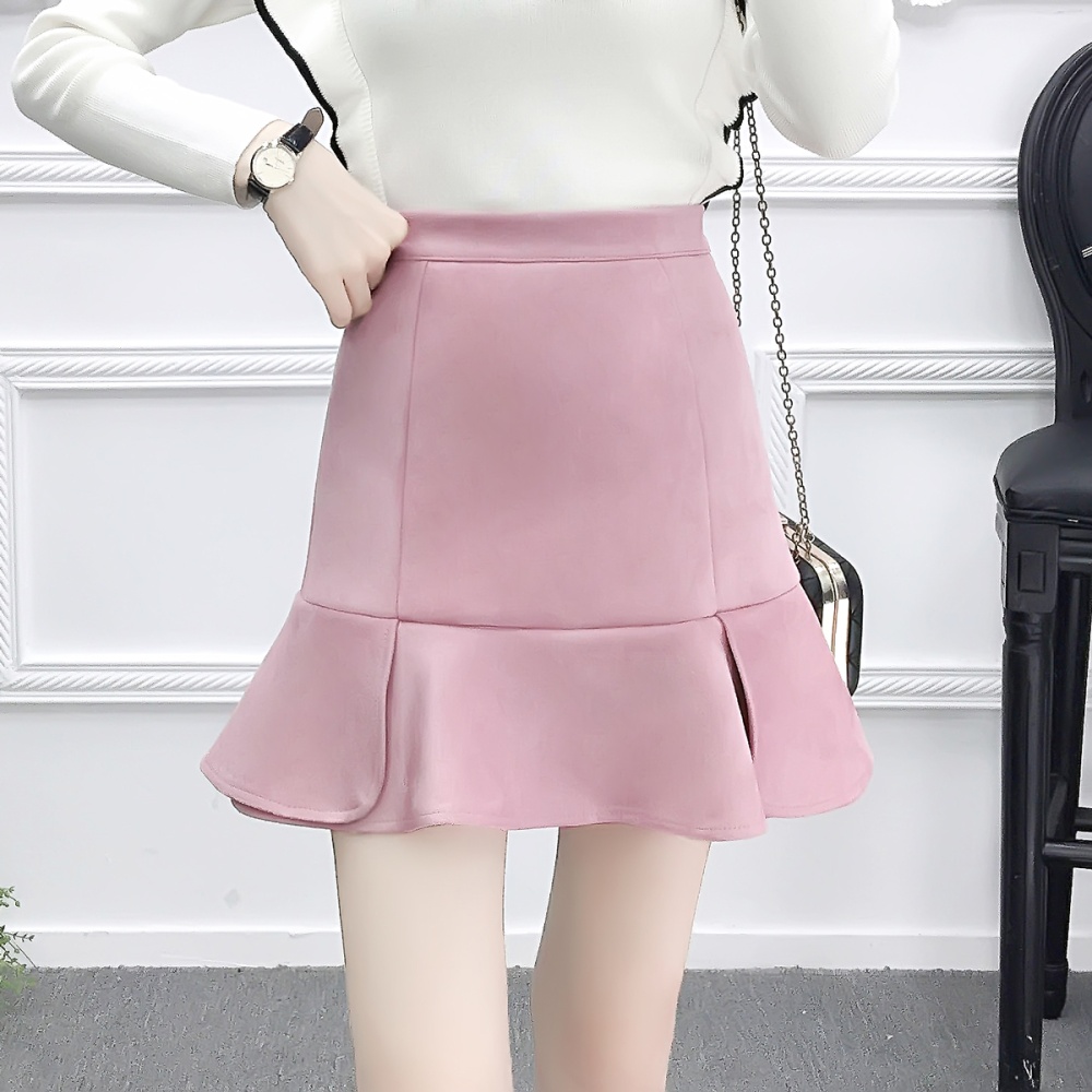 Lady autumn and winter high waist temperament skirt