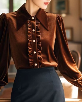 Long sleeve tops autumn and winter shirt for women