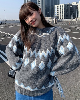 Woolen yarn tops Korean style sweater