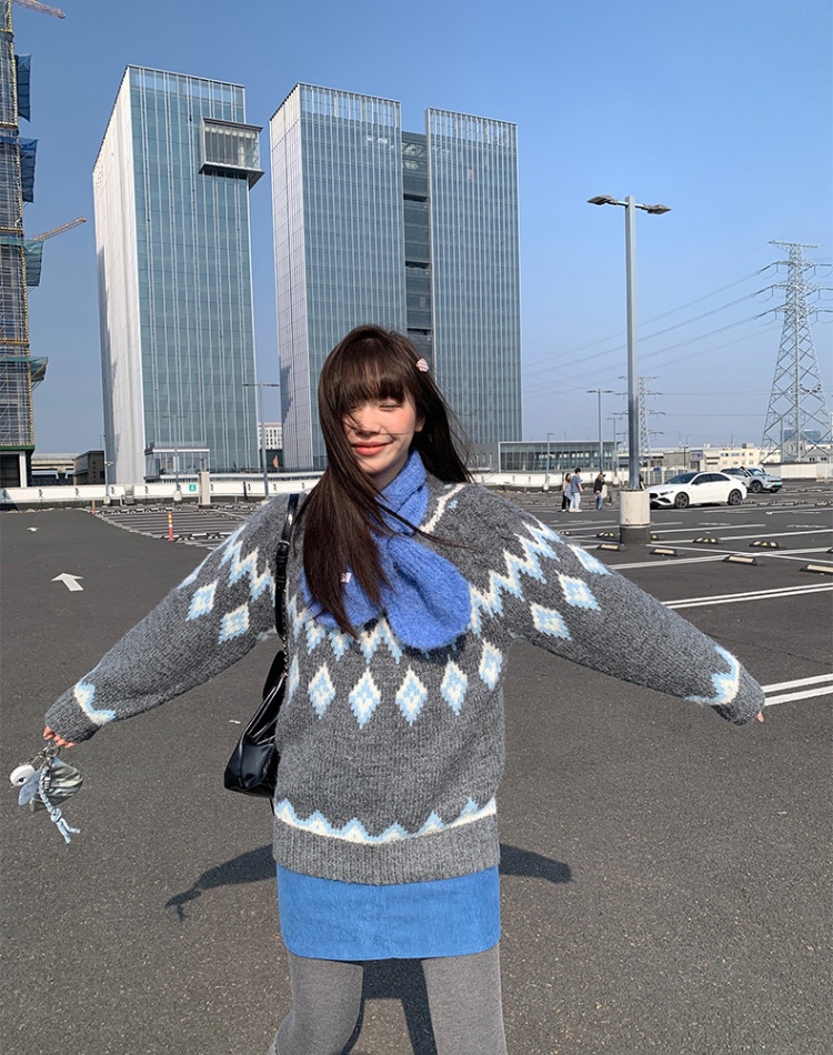 Woolen yarn tops Korean style sweater