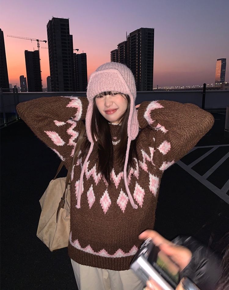 Woolen yarn tops Korean style sweater