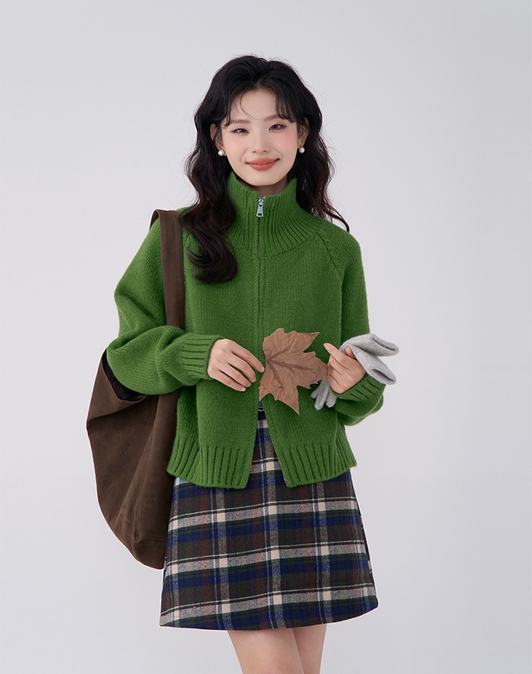 Thick needle sweater Korean style coat for women