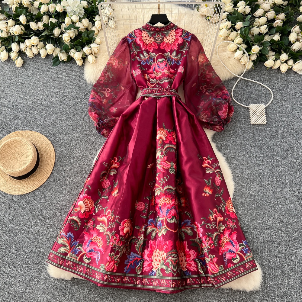 France style dress European style long dress for women