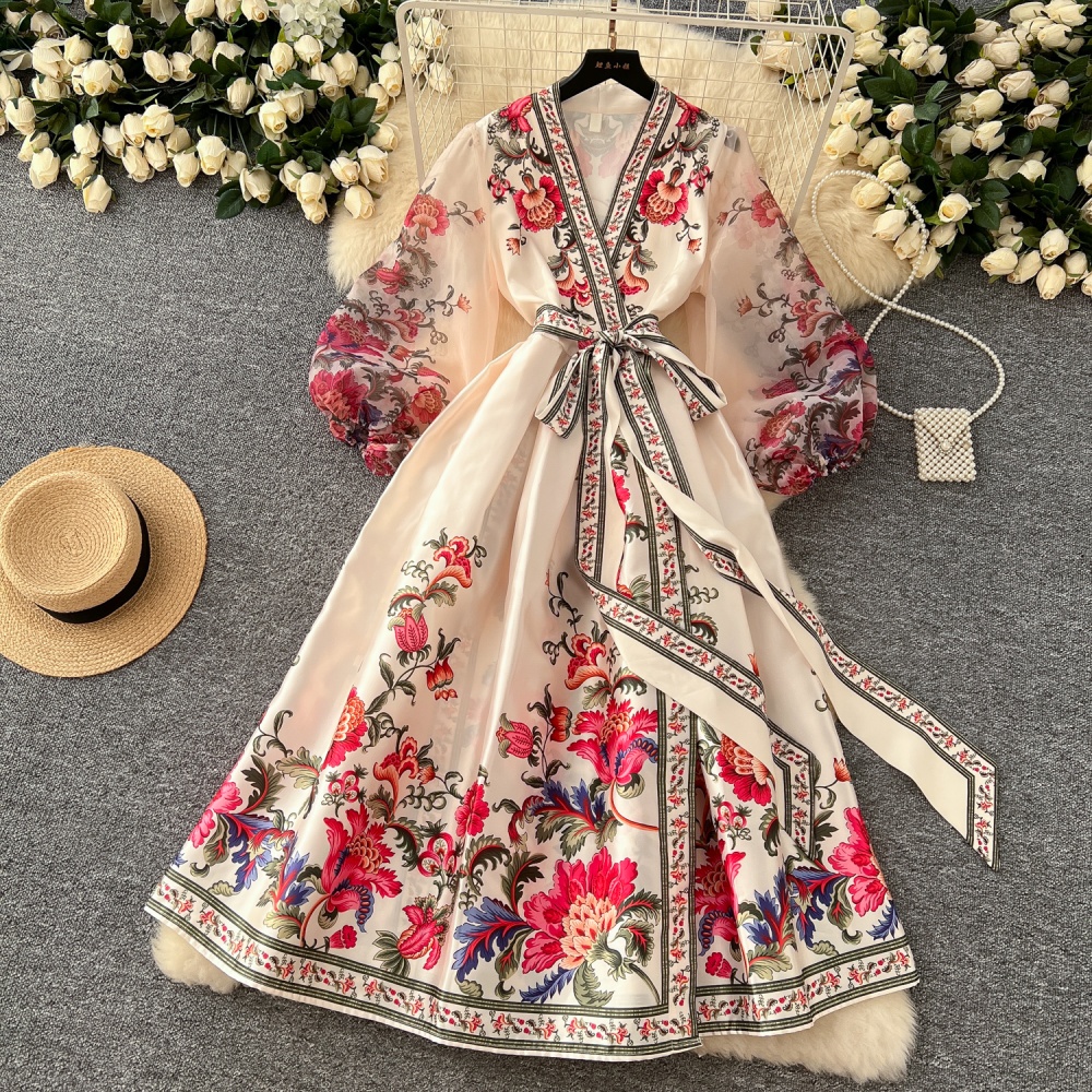 France style dress European style long dress for women