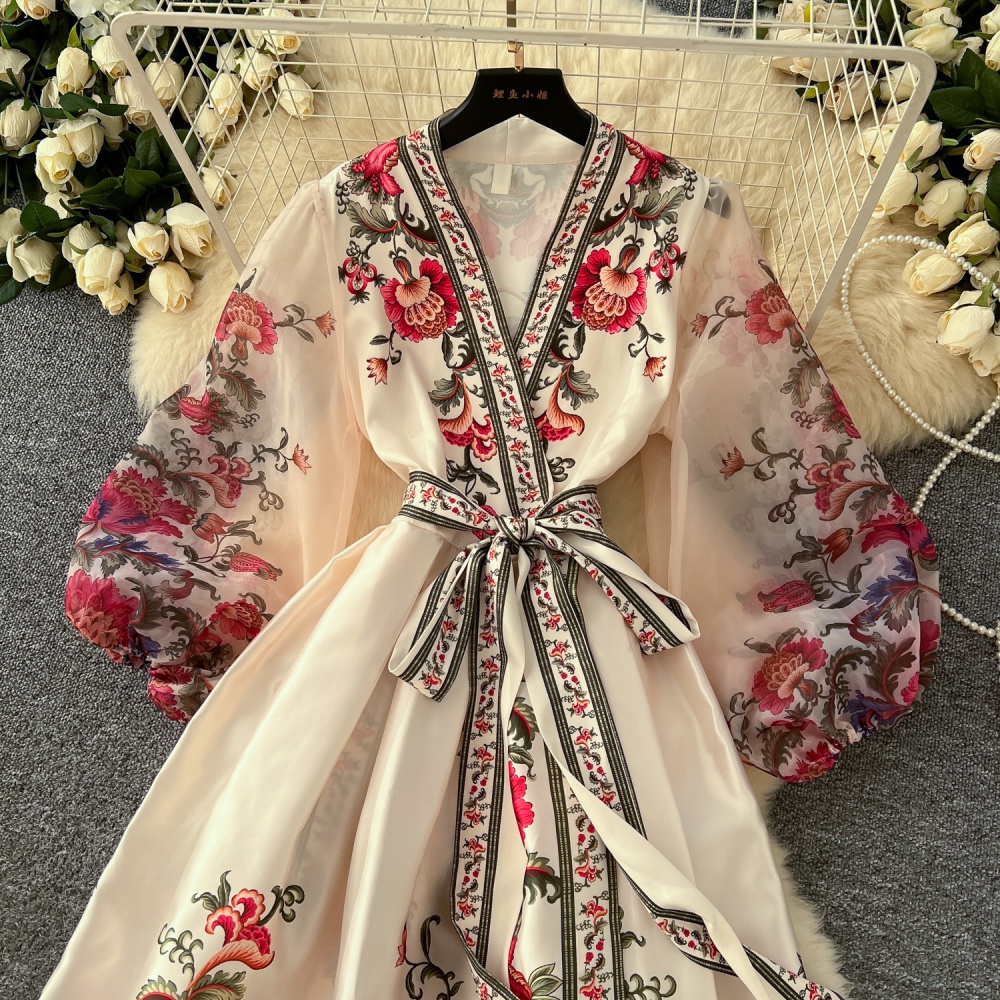 France style dress European style long dress for women