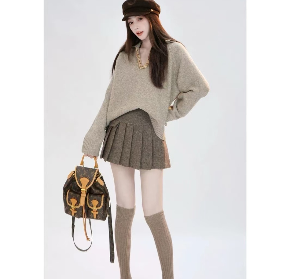 Pure slim simple all-match Casual loose sweater for women