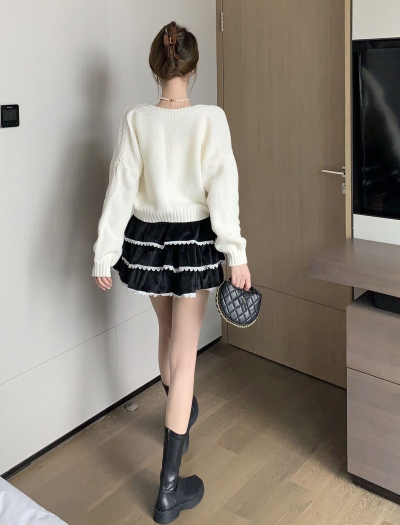 Cake autumn and winter short skirt A-line skirt for women