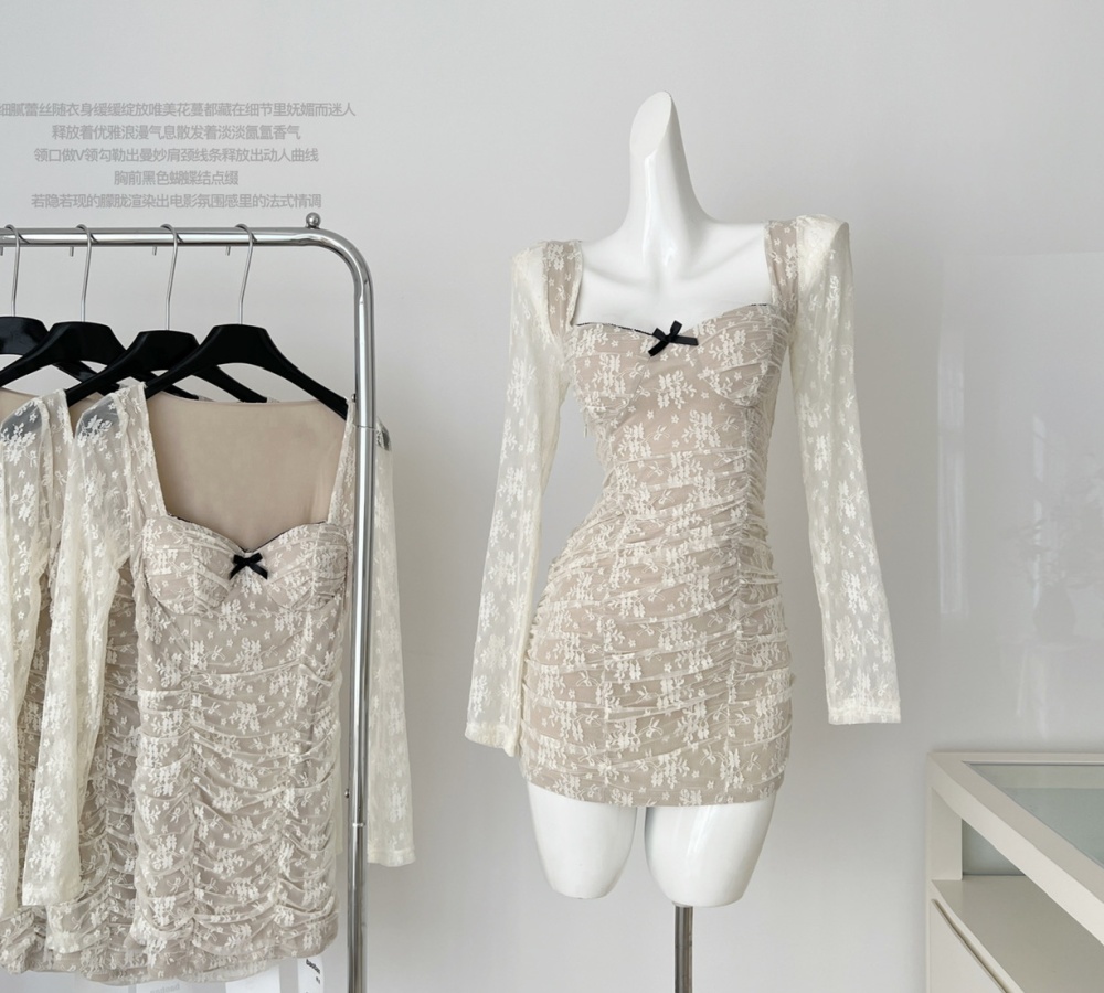 Autumn and winter Korean style dress lace temperament T-back