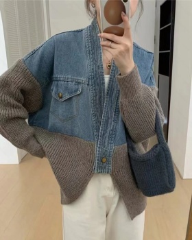 Loose lazy coat knitted autumn and winter sweater for women