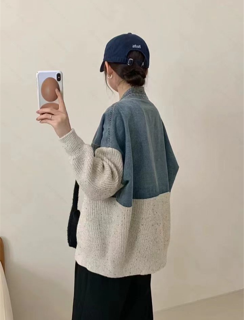 Loose lazy coat knitted autumn and winter sweater for women