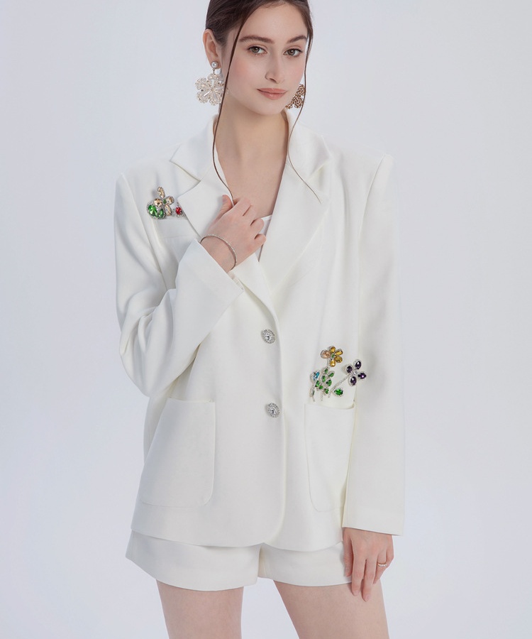 White business suit 2pcs set for women