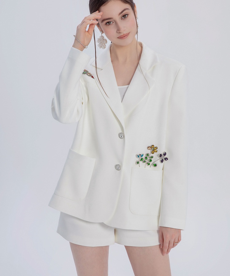 White business suit 2pcs set for women