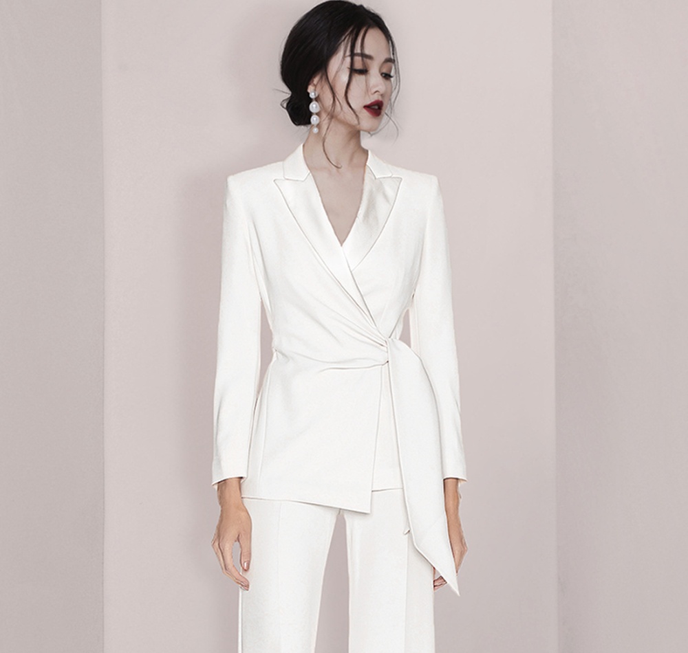 Profession long pants white business suit a set for women