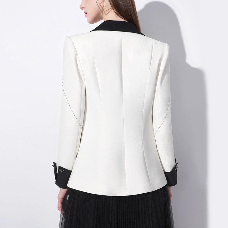 Slim coat shoulder pads business suit for women