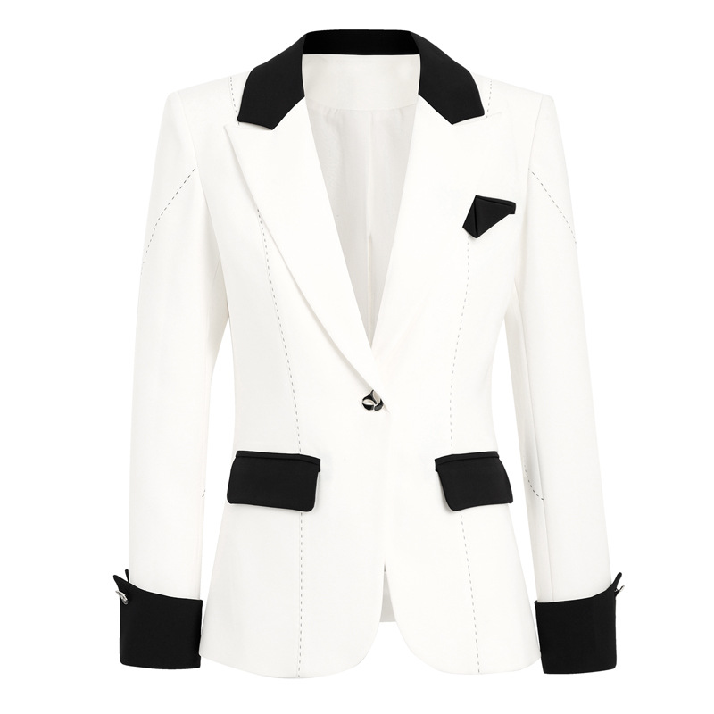 Slim coat shoulder pads business suit for women