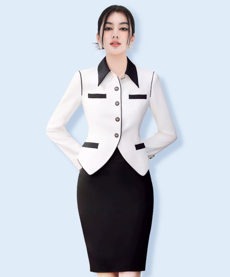 Light business suit ladies skirt 2pcs set for women