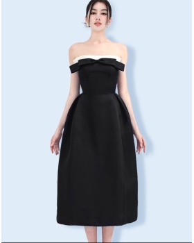 Hepburn style evening dress classic dress