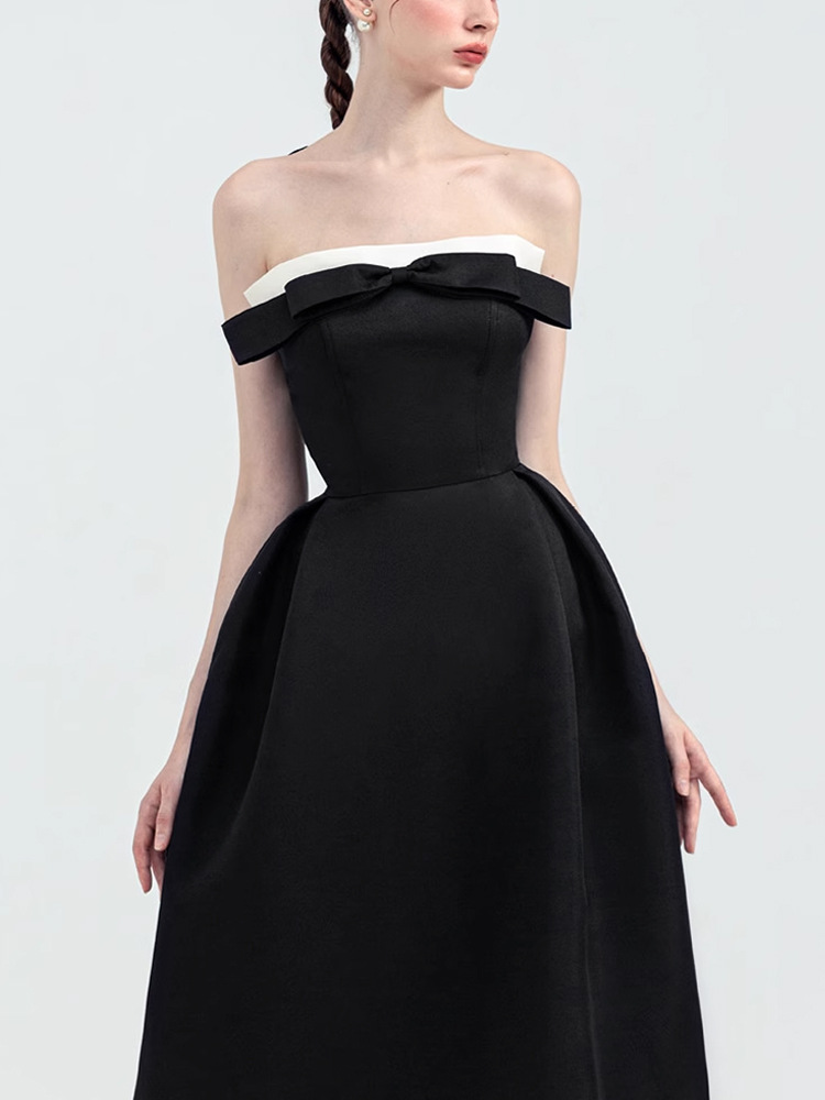 Hepburn style evening dress classic dress