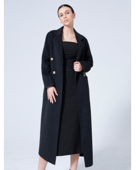 European style woolen coat slim overcoat for women