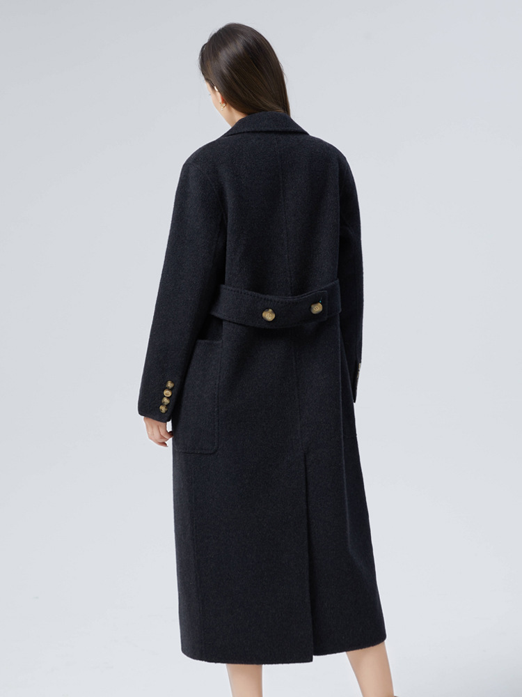 European style woolen coat slim overcoat for women