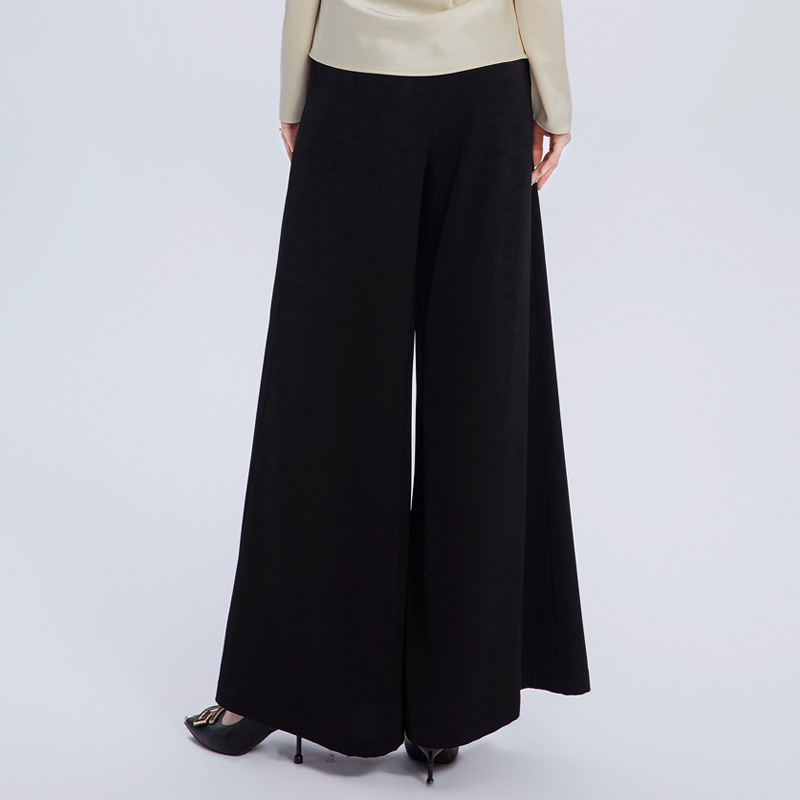 Niche drape wide leg pants spring long pants for women