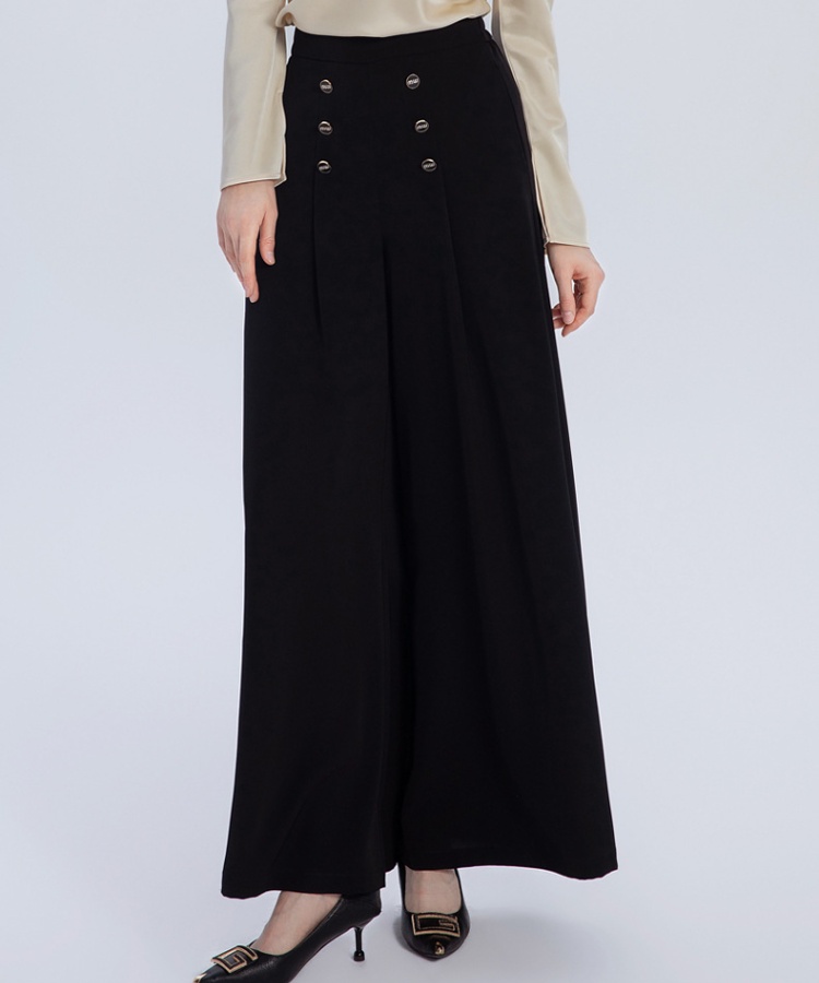 Niche drape wide leg pants spring long pants for women