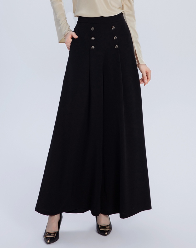 Niche drape wide leg pants spring long pants for women