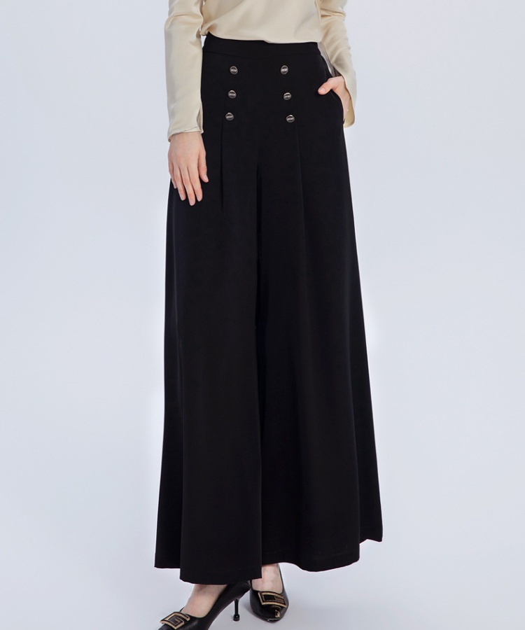 Niche drape wide leg pants spring long pants for women