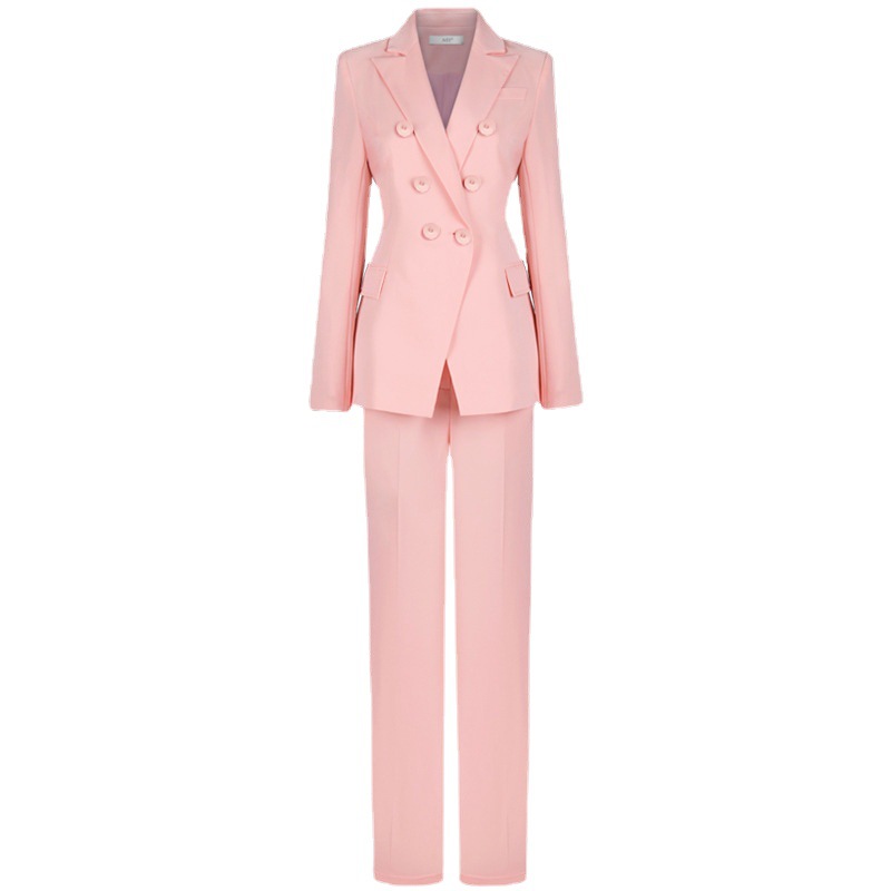 Temperament pink European style business suit a set