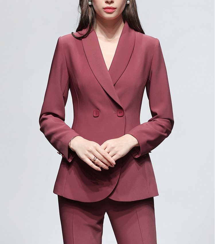 Temperament fashion pants Casual coat a set for women