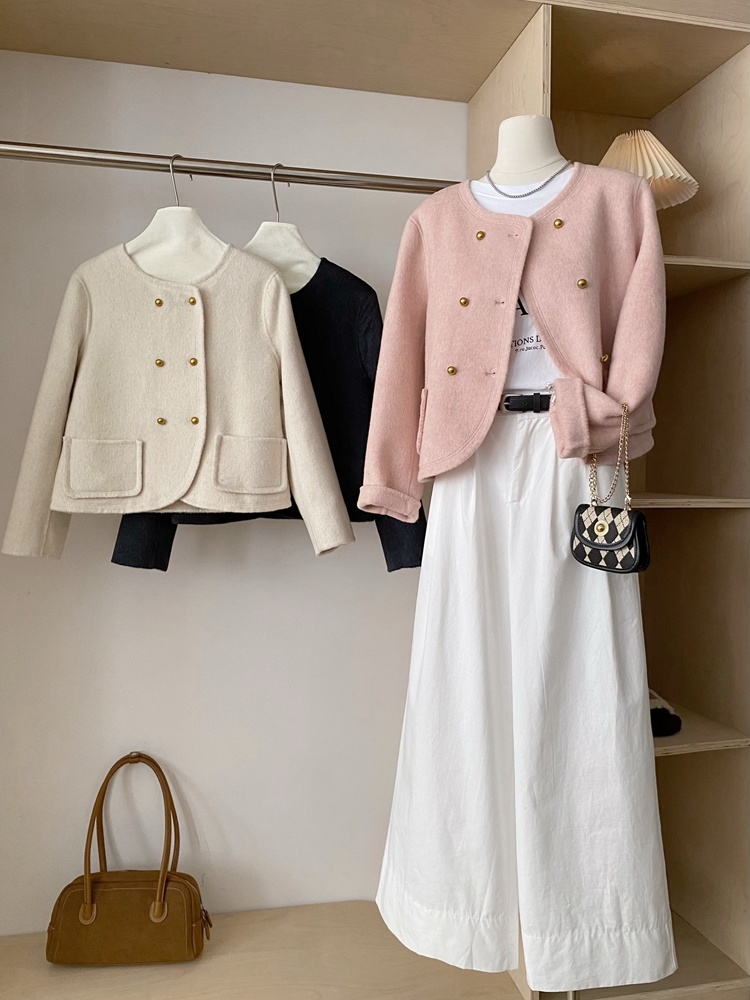 Winter wool chanelstyle coat woolen retro cardigan