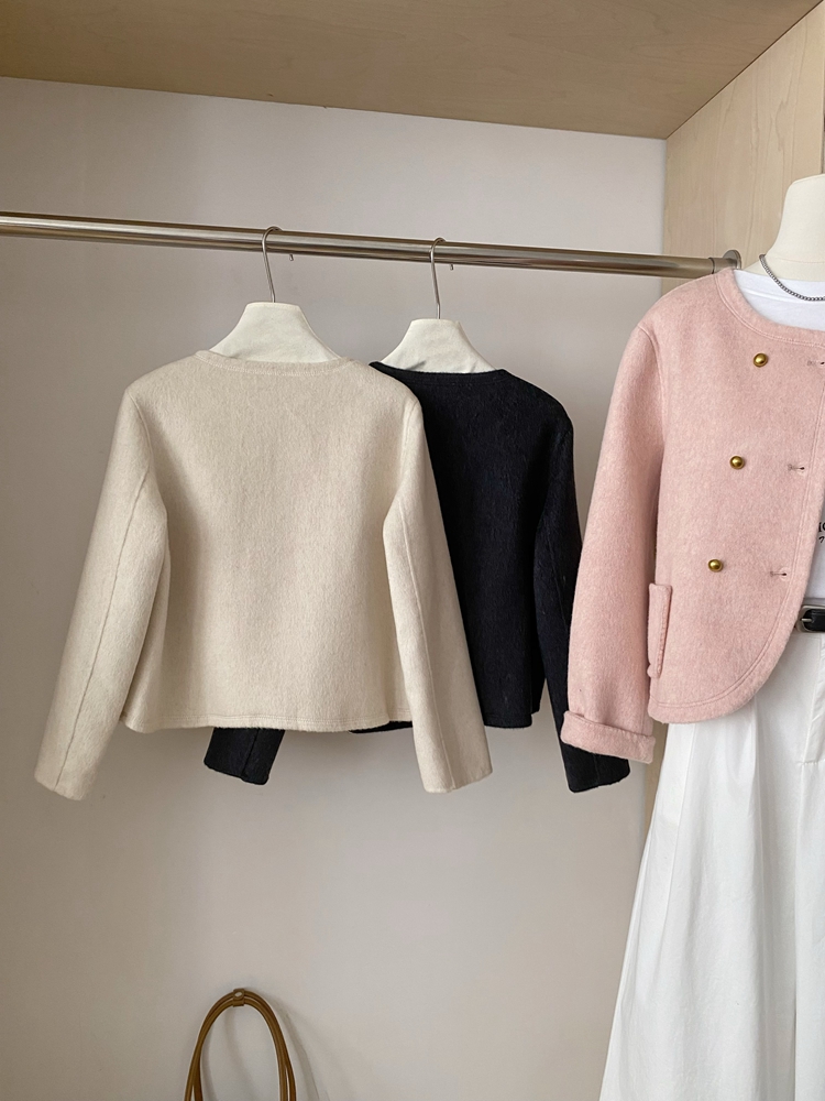 Winter wool chanelstyle coat woolen retro cardigan