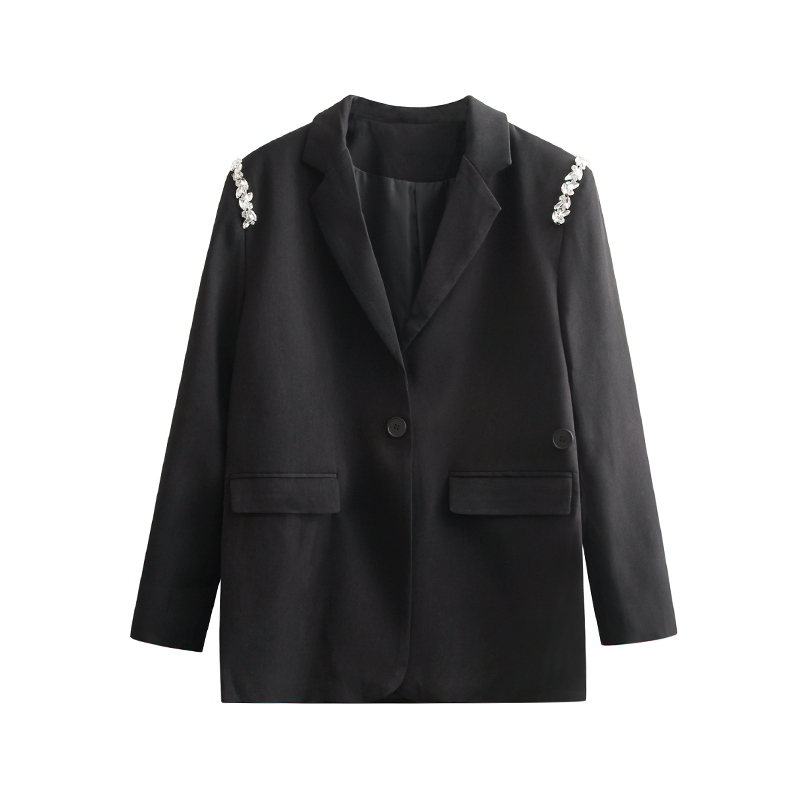 Long lapel pure business suit a buckle autumn and winter coat