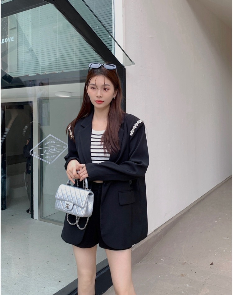 Long lapel pure business suit a buckle autumn and winter coat