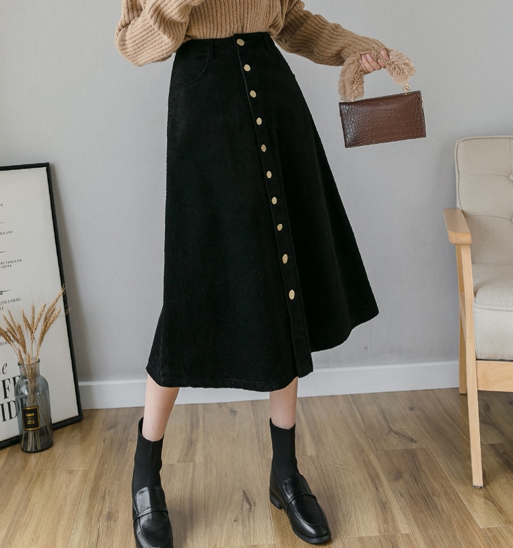 Autumn and winter fashion skirt long A-line long skirt